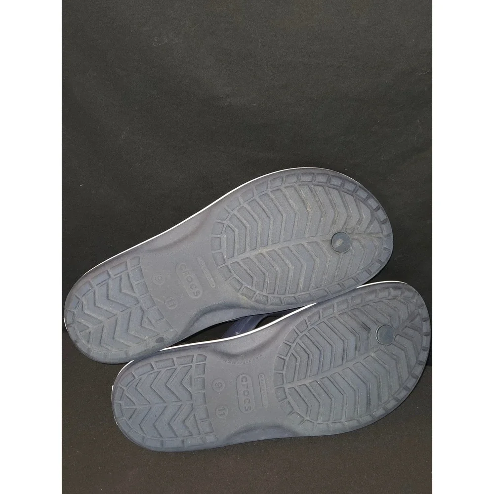 Crocs Mens Navy Blue Flip Flops Sandals‎ Size 9